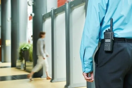 Commercial property under professional security protection