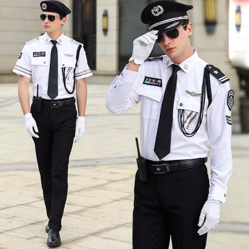Uniformed security officer assigned to a government building