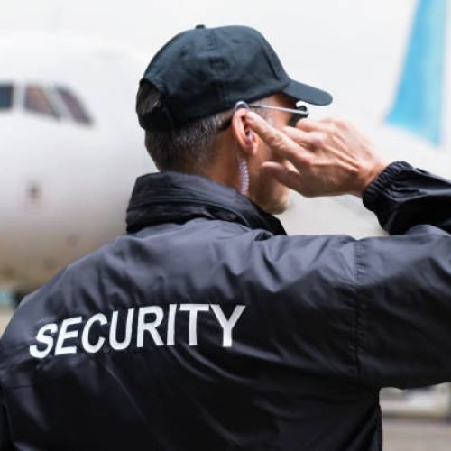 Residential security officer protecting a neighborhood home